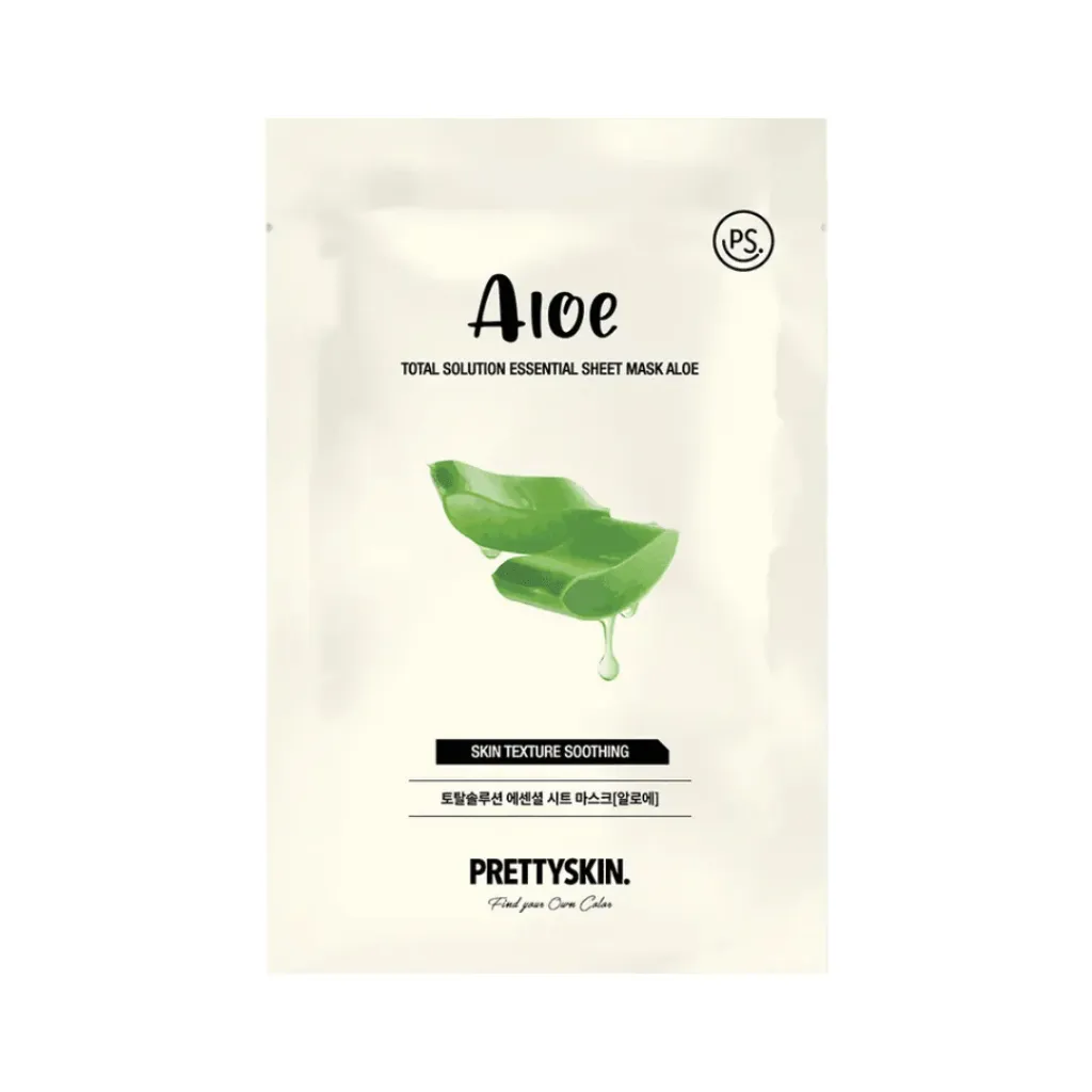 [BH-0295] Pretty Skin Total Solution Essential Sheet mask (Aloe) /ماسك الصبار