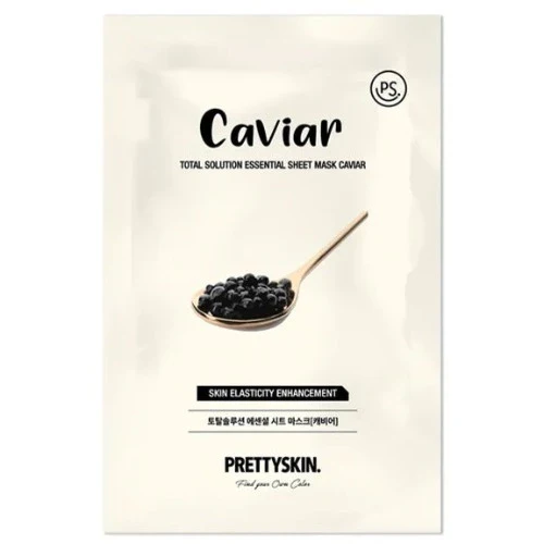 [BH-0297] Pretty Skin Total Solution Essential Sheet mask (Caviar) /ماسك الكافيار