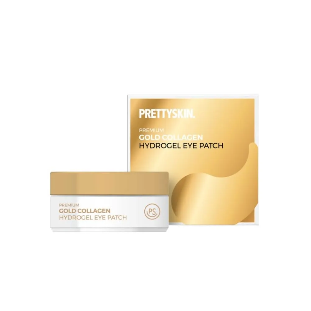 PrettySkin Premium Gold Collagen Hydrogel Eye Patch /لصقات الكولاجين الذهبي الممتاز للعين