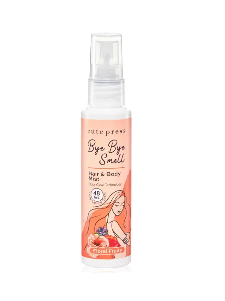 Cute Press Bye Bye Smell - Hair & body mist- floral fruity/ بخاخ وداعا للرائحة - للسعر والجسم - فاكهة وزهري